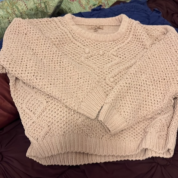 Anthropologie Lovetree oversized mauve distressed sweater - Picture 7 of 8